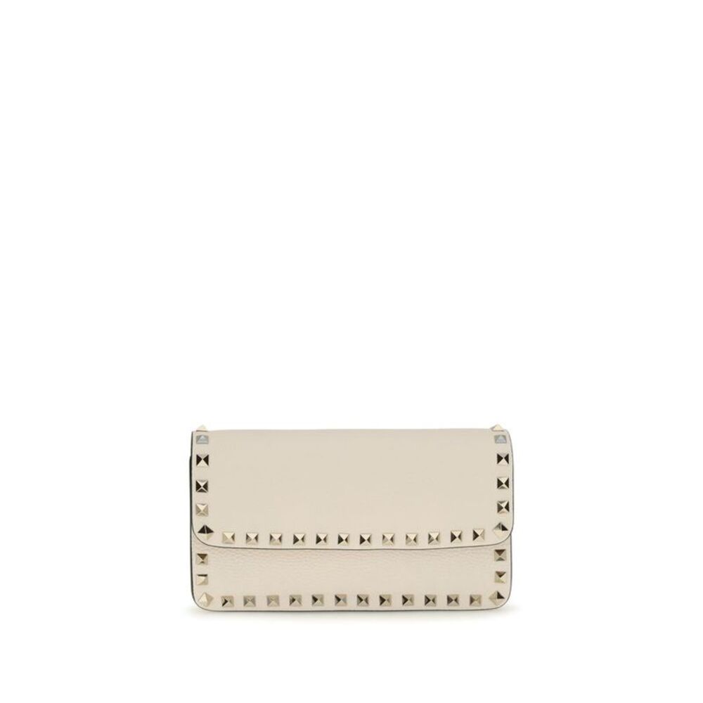 Valentino Garavani Beige Calf Leather Bos Taurus Women's Wallet